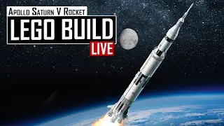 Apollo Saturn V Rocket LEGO Build 🔴 Live