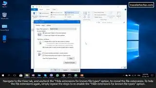 How to show or hide known file extensions in Windows 10