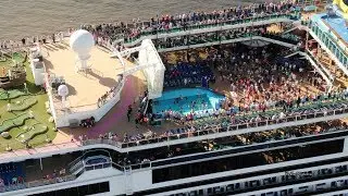 DJI Mavic 2 Zoom testing the active track following the Carnival Dream