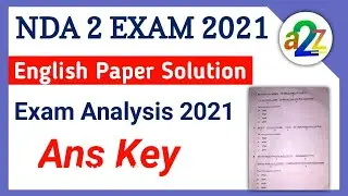 NDA 2 2021 English Paper PDF with Solution | NDA Paper Complete Analysis With Solution 2021