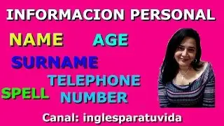 #inglesparatuvida #mejorcursodeingles CLASES DE INGLES: La presentación personal  DATOS PERSONALES