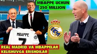 VA NIXOYAT REAL VA MBAPPE KELISHUVGA ERISHISHDI, U UCHUN REKORD SUMMA BERILMOQDA