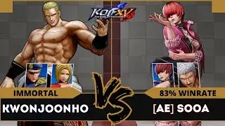 KOFXV👑KWONJOONHO (Geese/Blue Mary/Heidern) vs A.E SOOA (Chris/O.Yashiro/Shermie)👑 KOF Queen - 08/24