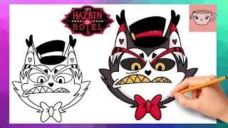 How To Draw Husk from Hazbin Hotel (Head Icon) | Easy Drawing Tutorial