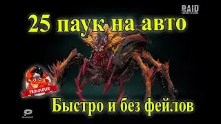 RAID shadow legends 25 ПАУК НА АВТО! БЫСТРО! БЕЗ ФЕЙЛОВ!