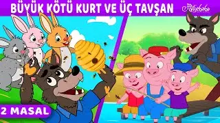 Büyük Kötü Kurt ve Üç Tavşan + Üç Küçük Domuzcuk Kampta | Adisebaba Masallar