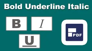 How to Bold Underline and Italic text in pdf using pdfelement