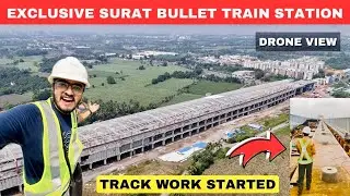 Surat Bullet Train Station Latest Update | Track Work Started | Mumbai Ahmedabad Bullet Train 🚆