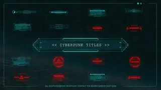 After Effects Template: Cyberpunk titles + Free Font