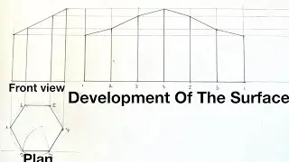 How To Develop A Truncated Hexagonal Prism || Development Of Truncated Hexagonal Prism.