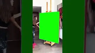 FREE HD Green Screen - GIRL PAINTING GREEN SCREEN REVEAL