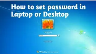 How to set password in Laptop or Desktop | Laptop mein password kaise set kare | Laptop screen lock