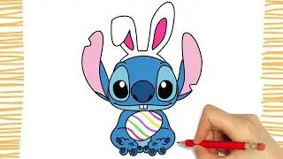 How to Draw EASTER STITCH  I Easy