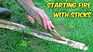 Starting Fire with Sticks - Fire Plow