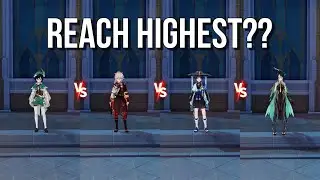 Who Can Fly/Reach Highest?? Xianyun vs Venti vs Kazuha vs Wanderer Gameplay Comparison & Showcases!!