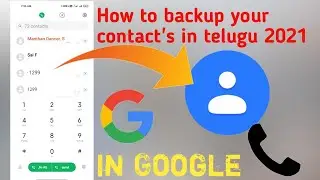 How to backup our contacts in google telugulo #Google contacts 2021