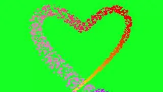 FREE Love Shape Heart Shape Animation Particles Effects || Green Screen