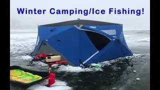 Ice Fishing and Camping On Clear Lake Iowa