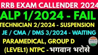 rrb exam Callender 2024 alp fail,Technician suspense,JE under waiting, group d level1, ntpc graduate