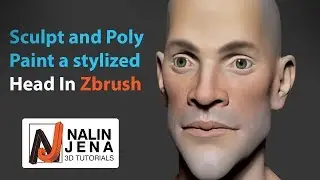 Sculpt and Poly Paint a Stylized Head in Zbrush - Part03