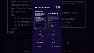 Learn about CSS selectors with this cheat sheet 🚀🧑‍💻 #css #htmlcss #coding #css3 #html #webdesign