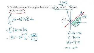 Area Between Curves #1 (OpenStax Calculus, Vol. 2, Section 2.1)