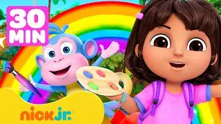 Даша | Даша веселится с цветами! с Башмачком 🎨 30-минутная подборка | Nick Jr. Cyrillic