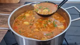 Recipe for Georgian soup with beef and vegetables! The famous soup recipe KHARCHO!