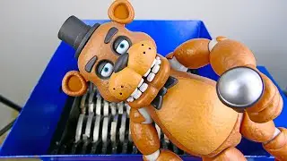 Shredding Five Nights At Freddys Fazbear with Real Shredder