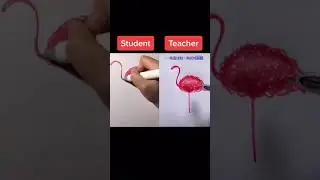 Teacher vs Student drawing challenge #drawing #art #17