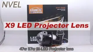 3 inch Bi-LED Projector lens | Low beam 47w | High beam 57w | LED headlight | NVEL X9 New version