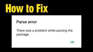 Parse Error There was a problem while parsing the package