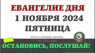 1 НОЯБРЯ ПЯТНИЦА ЕВАНГЕЛИЕ АПОСТОЛ ДНЯ ЦЕРКОВНЫЙ КАЛЕНДАРЬ 2024 #мирправославия