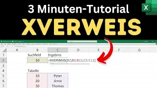 Excel XVerweis einfach erklärt - Ab Excel Version 2021 [SVerweis Nachfolger, mit Beispiel]