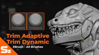 Trim Adaptive and Trim Dynamic Brushes: ZBrush All Brushes