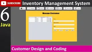 6. Inventory Management System in java - Customer Page (JFrame, Mysql Database, Netbeans IDE)