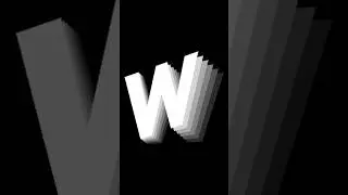 Letter W flip text effect in adobe illustrator | Logo Design #shorts