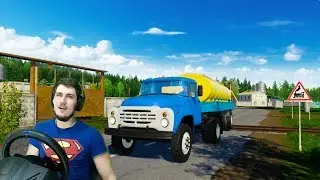 УГНАЛ ЗИЛ МОЛОКОВОЗ из ДЕРЕВНИ - ПОГОНЯ в FARMING SIMULATOR 19