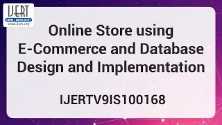 Online Store using E-Commerce and Database Design and Implementation