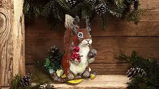 Как сделать БЕЛКУ из ВАТЫ своими руками. Поделка БЕЛОЧКА. COTTON WOOL SQUIRREL craft.DIY.