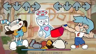 FUNKHEAD -Gameplay (not final) But Cuphead and Mugman VS boyfriend | Friday Night Funkin Mod Cuphead