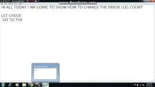 How to Change The Error Log Count In SQL SERVER
