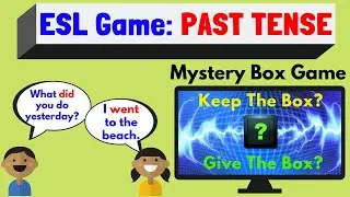 Past Tense ESL Game | English Past Tense Verbs | Mystery Box Game