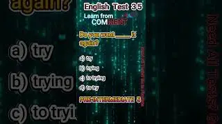 English Pre-Intermediate 5 Test 35      #EnlgishTests #EnglishGrammer