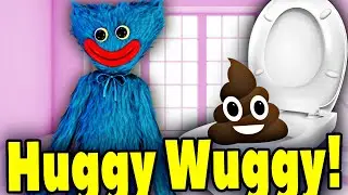 Huggy Wuggy POOPS in the TOILET. Poppy Playtime POOPING in the TOILET. Poppy Playtime Huggy Wuggy