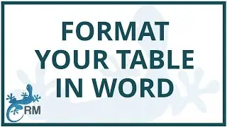 Format your table in Word for a professional look