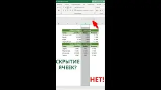 Забудьте о скрытии ячеек в Excel! Ведь есть намного более хороший подход #shorts