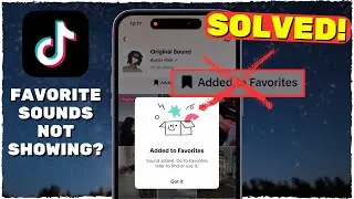 TikTok Favorite Sounds Not Showing | Fix Favorite Sound Not Showing On TikTok (2024)