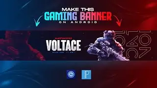 How To Make Modern Gaming Banner On Android | PS Touch & Pixellab Tutorial