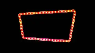 Retro Light Frame Shape overlay Loops | No Copyright template